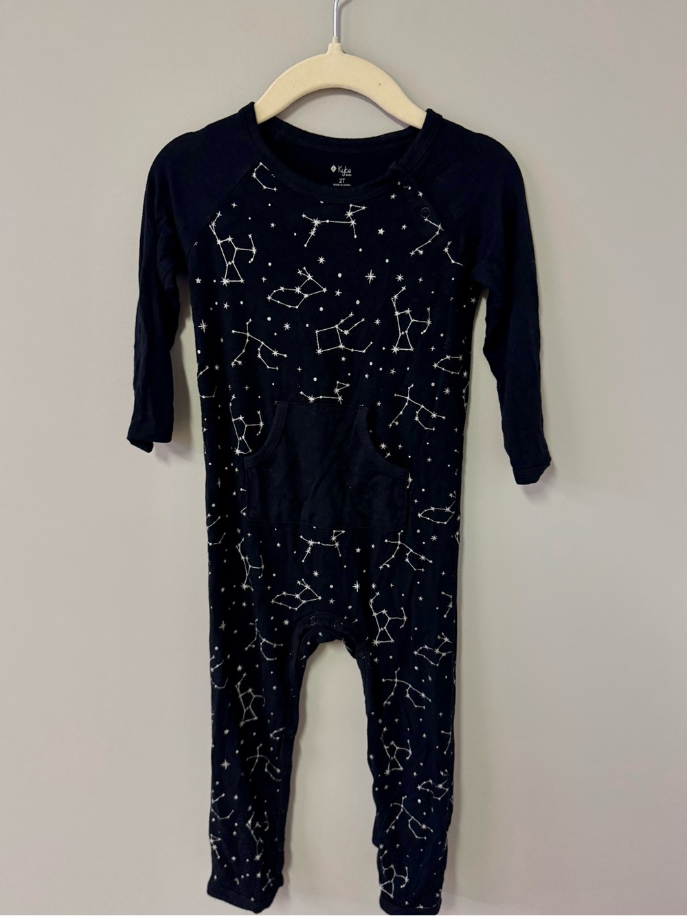 Kyte BABY Navy Constellation Footed One-Piece
